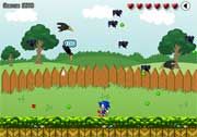 Sonic in garden
