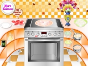Fish pizza cooking