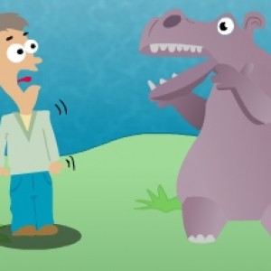 Hippopotame furieux