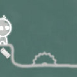 Chalkboard alien