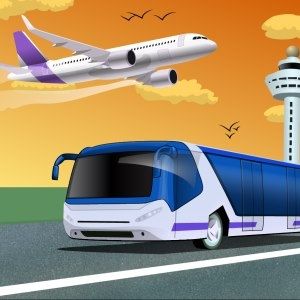Airport bus parking